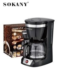 SOKANY 1台插入式12杯全自動濃縮咖啡機,950瓦大功率,高壓萃取,持久保溫,可拆卸,易於清潔,最多可沖泡12杯 - 黑色 - 查看 11