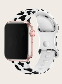 运动表带兼容 表带 49 毫米 46 毫米 45 毫米 44 毫米 42 毫米 41 毫米 40 毫米 38 毫米女款硅胶花卉印花不褪色图案设计表带适用于 系列 11、10、9、8、7、6、5、4、3、2、1、SE、Ultra 3/2/1 - 彩色 - 查看 1