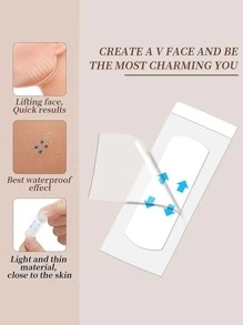120pcs/set V Line Facial Slimming Strap, Invisible Face Lifting Stickers For Reducing Double Chin, Firming, Anti-wrinkle To Create V-shaped Face Line - Clear - View 5