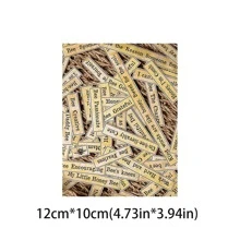 32入組復古風格剪貼簿貼紙包帶海報,英語,音樂,老書;創意裝飾文具紙辦公,學校用品;派對貼紙作為派對 - 彩色 - 查看 6
