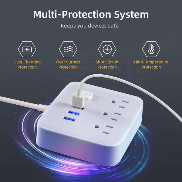 1pc White Multifunctional Power Strip SHEIN USA