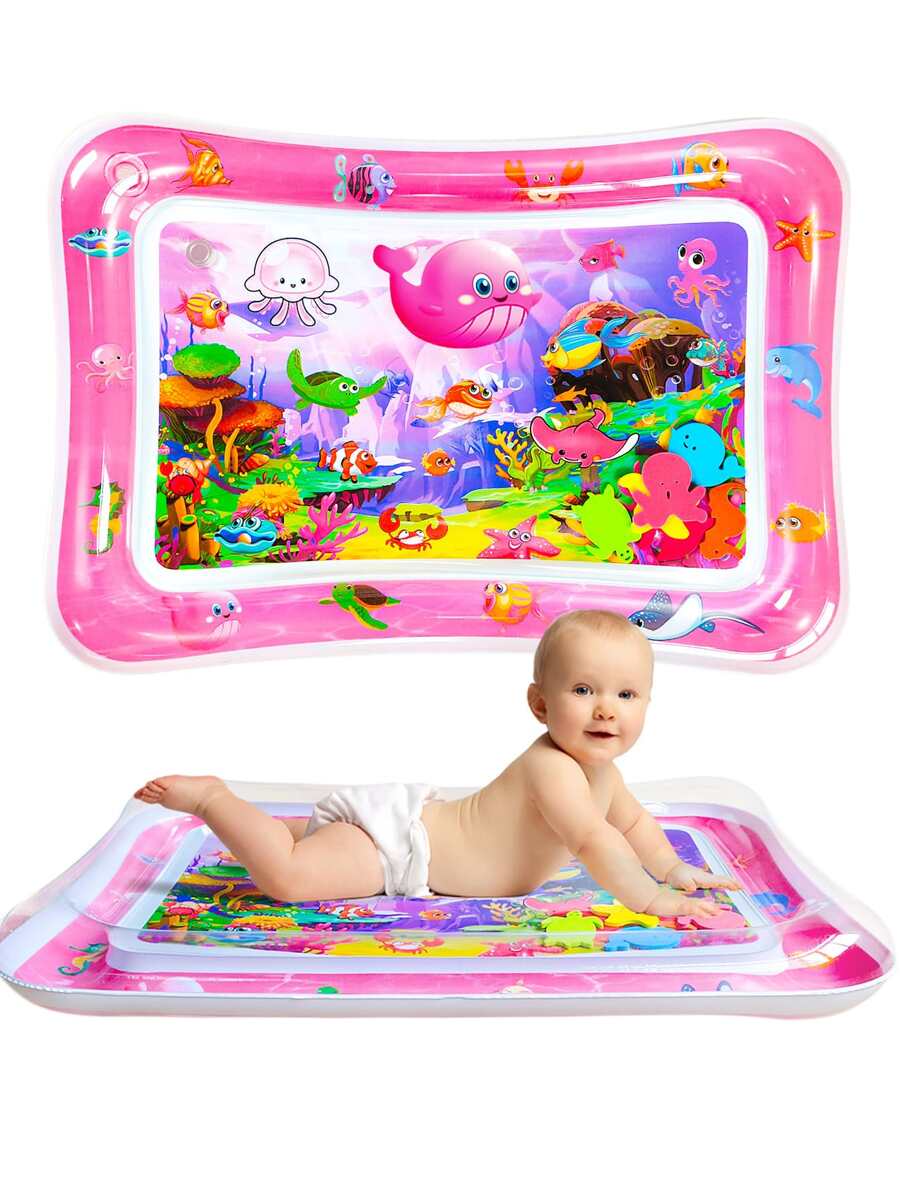 1件粉色鲸鱼婴儿爬行垫，可爱的圣诞礼物玩具，适合3-6-9个月的新生儿