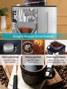10-Cup Drip Coffee Maker, Grind and Brew Automatic Coffee Machine with Built-In Burr Coffee Grinder, Programmable Timer Mode and Keep Warm Plate, 1.5L Large Capacity Water Tank