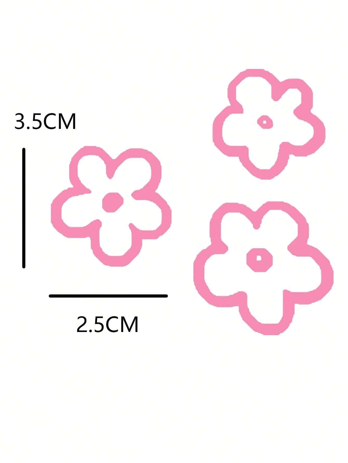 1 feuille Autocollant Pour Voiture Motif Fleur - Rose bonbon - Voir 3