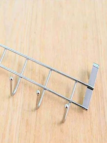 No-nail Five Hooks Stainless Steel Hook For Cabinet Door And Back Wall - Silver - View 2