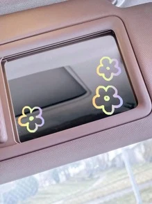1 pieza Adhesivo para coche con patrón de flor - Multicolor - Ver 2