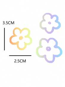 1 pieza Adhesivo para coche con patrón de flor - Multicolor - Ver 3