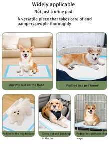 5入組吸水寵物墊,防水狗狗&貓小狗訓練墊,速乾表面紙尿褲適用於,旅行,和,英寸(小) - 藍色 - 查看 7