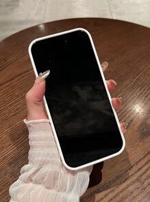 Apple Creative Simple Heart Shaped Transparent Leather Soft Phone Case Compatible With Iphone 16 Pro Max/16 Pro/16/16 Plus/15/15 Pro/15 Pro Max/15 Plus/11/12/13/14 Pro Max/XS/XR/11 Pro/11 Pro Max/12 Pro/12 Pro Max/13 Pro/13 Pro Max/7 Plus/14 Pro/14 Pro Max/14 Plus/7 Plus/8 Plus/8/SE2, Women Waterproof Shockproof Anti-Fall Scratch Resistant - White - View 6