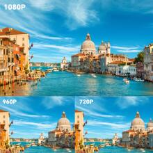 Hiseeu 360 度全景 1080P 高清監控攝像頭 PTZ 旋轉自動跟踪兩路音頻燈泡攝像機適用於家庭安全攝像頭 - 黑色 - 查看 2