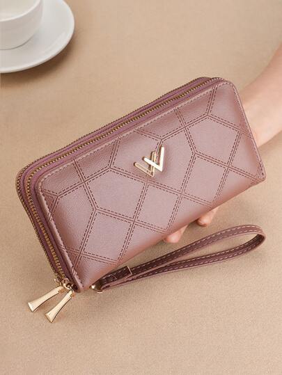 New Women's Wallet Women's Medium Fashion Wallet Clutch Bag Double Zipper Mobile Phone Bag Gift Bag Present Gifts For Teachers For Women Wallet Purse Wallet Long Wallet Wristlet Wallet