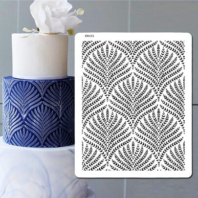 1pc Cake Stencil Template Cake Decoration Mold Wheat Spike Shape Lace Pattern For Wedding Birthday Party Baking Confectionery Utensils Cake Cookie Fondant Buttercream Floral Border Stencil Crafts Walls Painting Wrapping Scrapbooking Drawing Stencil