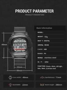 Đồng hồ điện tử nam - màu đen - Xem 2