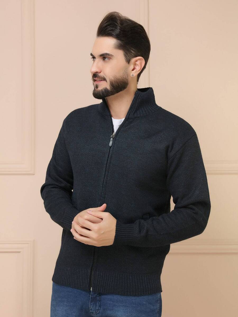 Men Cardigans - כחול נייבי - ראה 1