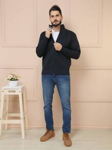 Men Cardigans - כחול נייבי - ראה 8