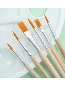 Paint Palette & Brush Set, Watercolor & Water Powder Painting Supplies - Apricot - View 3