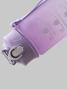 750ml Gradient Water Bottle Outdoor Matte Finish Sports Water Cup, Random 1pc - Purple - View 4
