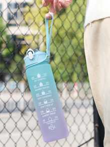 750ml Gradient Outdoor Frosted Sport Water Bottle, Random Color 1pc - Blue - View 1