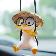 Car Rearview Mirror Accessories Swinging Duck Hanging Decoration, Cute Car Pendant For Teens, Women, Men, Car/truck Decor - Yellow - View 1
