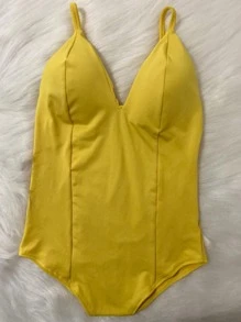 Women Bodysuits - 黃色 - 查看 1