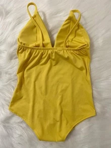 Women Bodysuits - 黃色 - 查看 2