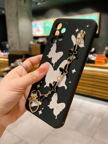 Butterfly Pattern Phone Case With Hand Strap,International Version, Not The Domestic Version - Multicolor - View 3