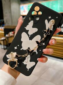 Butterfly Pattern Phone Case With Hand Strap,International Version, Not The Domestic Version - Multicolor - View 1