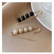 4pcs Faux Pearl Decor Safety Pin - Multicolor - View 5