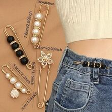 4pcs Faux Pearl Decor Safety Pin - Multicolor - View 3