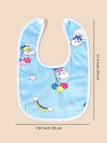 6pcs Printed Baby Bibs, Four Seasons - Multicolor - View 3