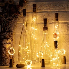 10入組/包 20 LED 電池供電瓶燈，用於酒瓶DIY派對婚禮裝飾線仙串燈 - 黃色 - 查看 3
