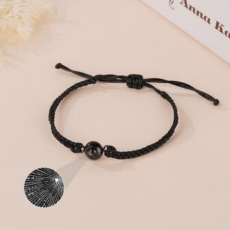 100語言愛你投影手工製作編織手鏈適合情人節生日禮物