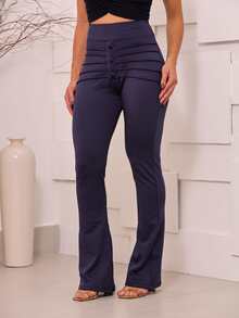 Women Pants - Màu xanh hải quân - Xem 4