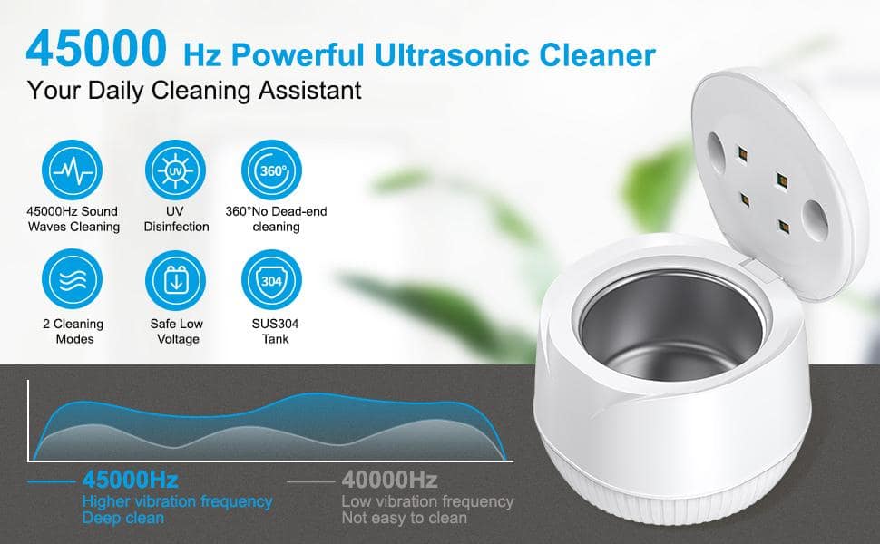 Ultrasonic UV Retainer Cleaner Machine 45kHz Ultrasonic Cleaner for