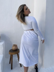 Plus Size Co-Ords - trắng - Xem 2