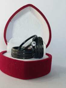 Ring Sets - 黑色 - 查看 6