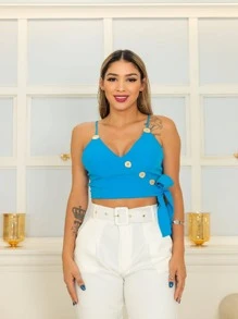 Women Tops - 藍色 - 查看 1