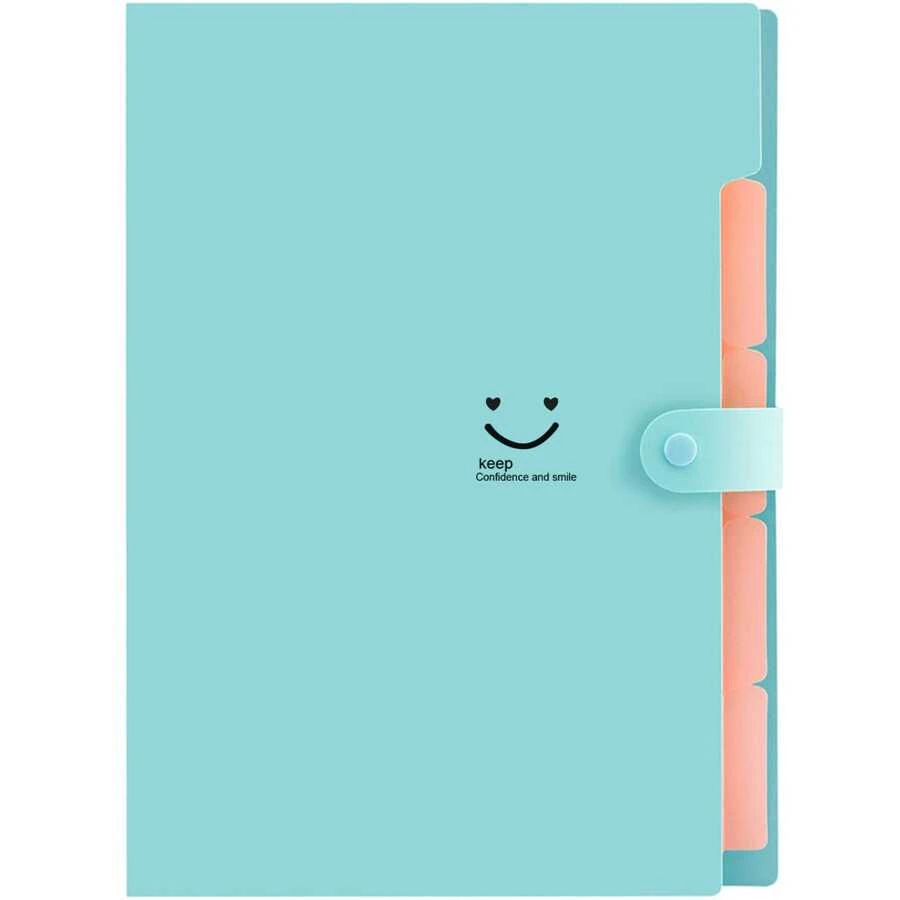 1 túi đựng tài liệu thư mục lưu trữ tập tin dung lượng lớn A4 màu xanh nhiều lớp - Màu xanh Cadet - Xem 1