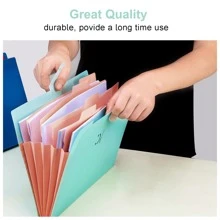 1 túi đựng tài liệu thư mục lưu trữ tập tin dung lượng lớn A4 màu xanh nhiều lớp - Màu xanh Cadet - Xem 4