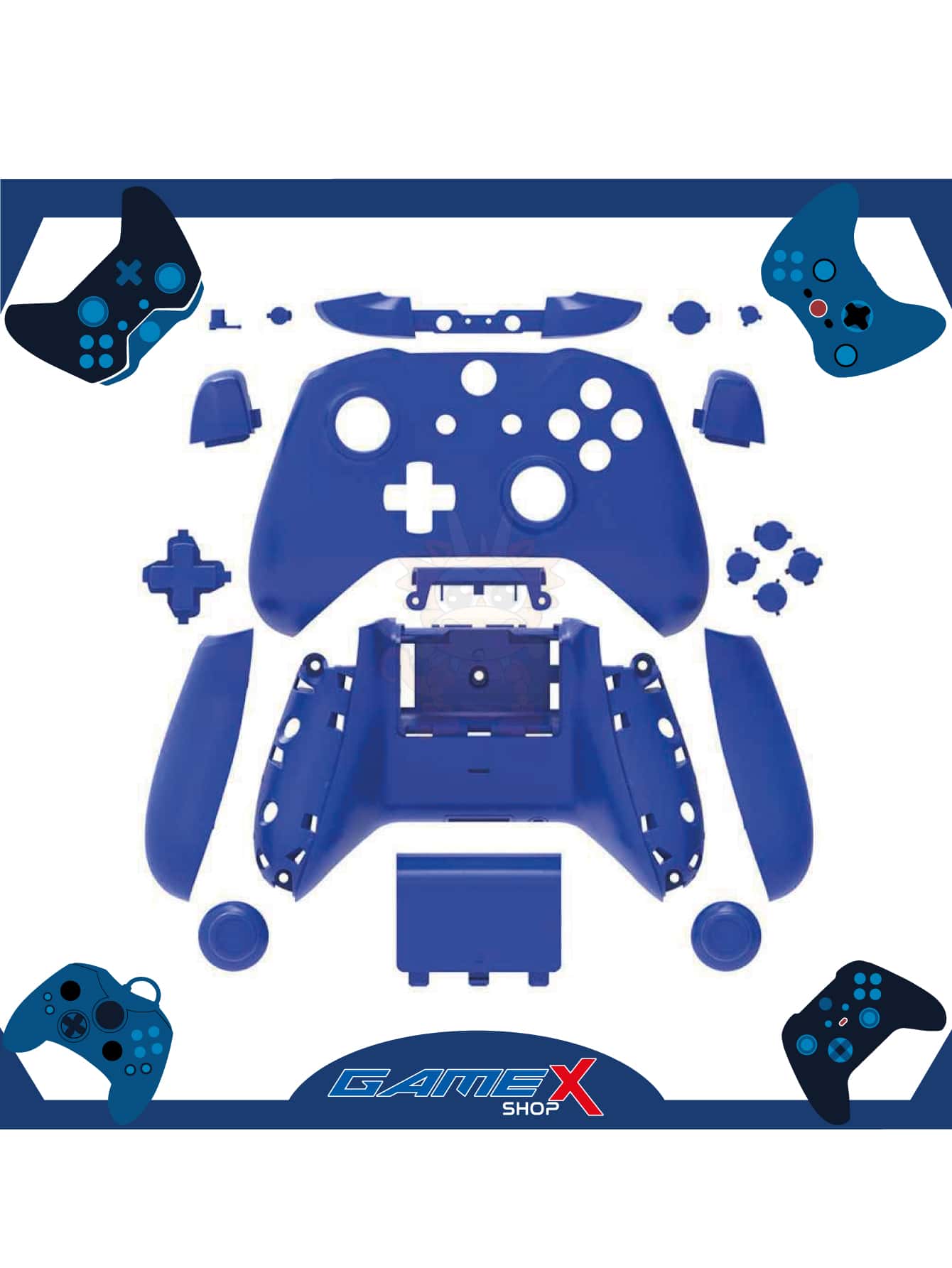 Case completo para control Xbox One S - Azul - Ver 1