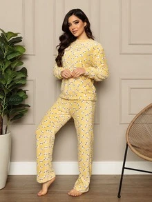 Women Two-piece Outfits - 黃色 - 查看 3