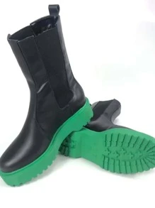 Women Fashion Boots - 黑色 - 查看 1