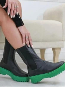 Women Fashion Boots - 黑色 - 查看 2