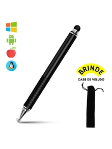 Caneta Touch Screen Ponta Fina Desenho Android Tablet - Preto - Visão 2
