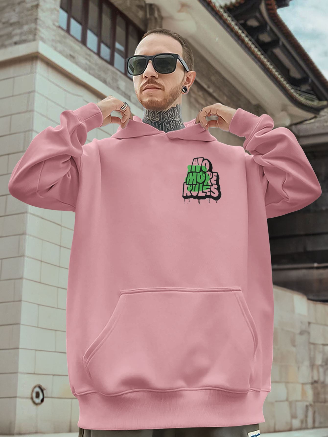 Men Sweatshirts - Màu Hồng baby - Xem 1