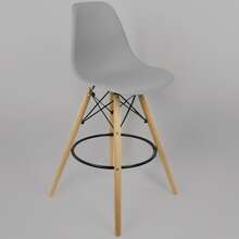 LIANTO CASA E DECOR Kit 2 Eames Wood Lianto Decor Eiffel Stools Fixed Wood Base - 查看 2