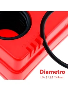 Empaque O-ring Kit 419 Piezas Juego Anillos Arandelas Sellado Estandar Milimetrico Organizador juntas toricas universales 32 Tamaños NBR 70 Para Plomería Profesional Grifos Automoción Mecánica Mantenimiento Conexiones De Aire O Gas Vmingo Mexico - Rojo - Ver 3