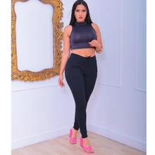 Women Pants - 灰色 - 查看 4