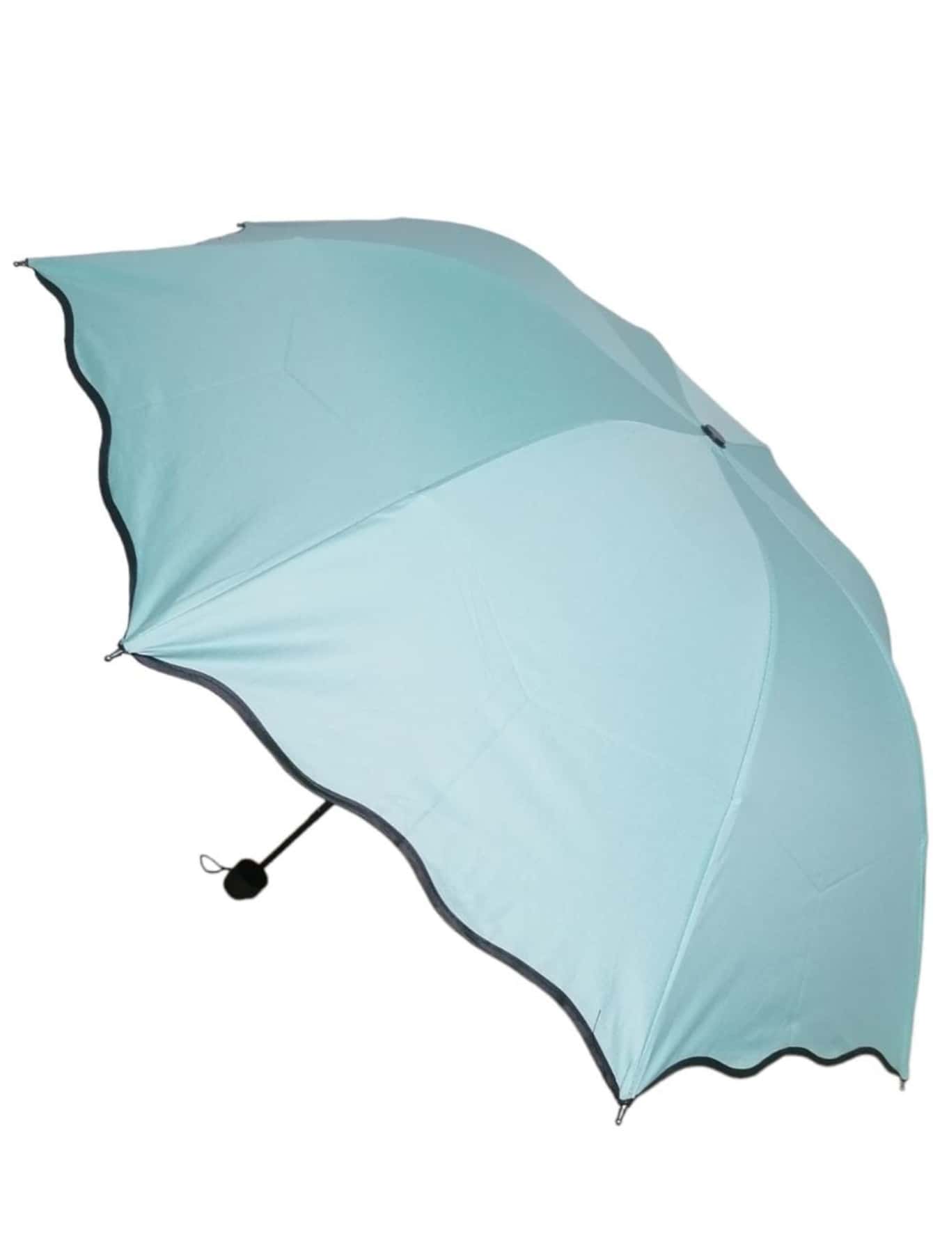 Paraguas Sombrillas Para Lluvia y Sol Portable Anti UV - Azul menta - Ver 1
