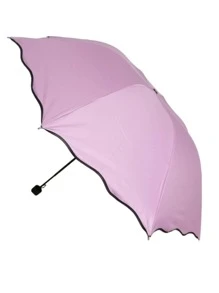 Paraguas Sombrillas Para Lluvia y Sol Portable Anti UV - Rosa Pálido - Ver 1
